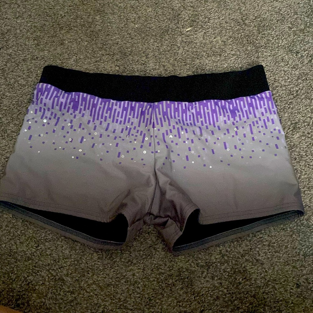 Spirit of Texas grey and purple practice wear shorts